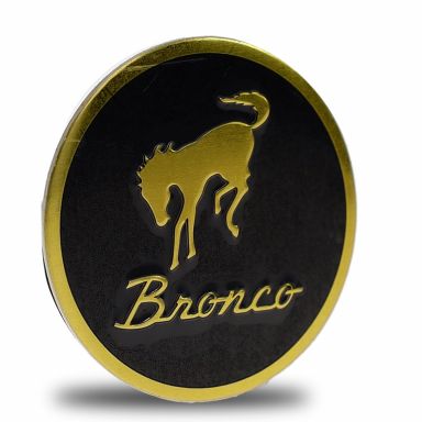 Bucking Bronco Round Decal | 1-3/8 inch | Adhesive Back